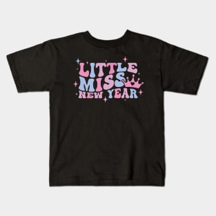Little miss new year pastel retro wavy Kids T-Shirt